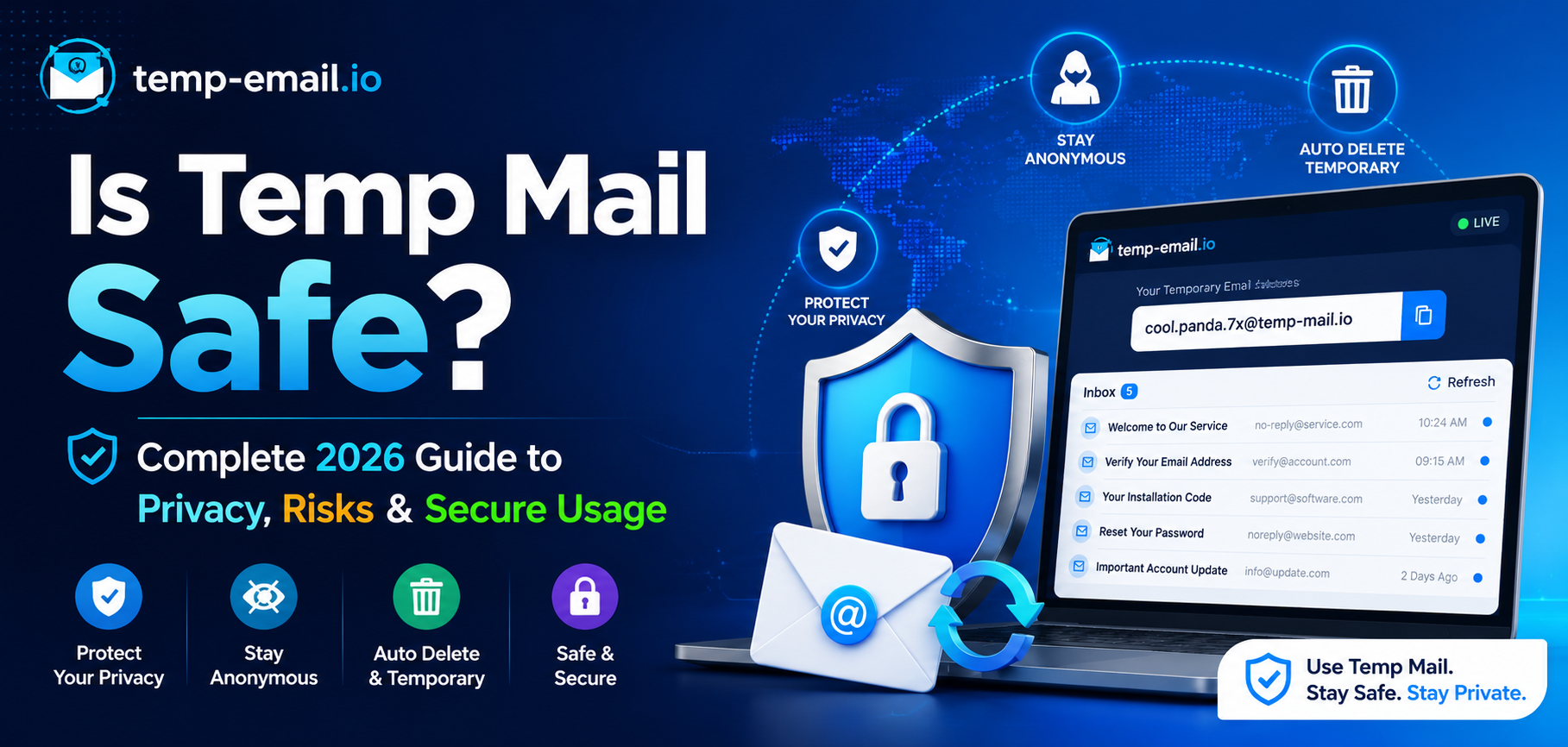 Is Temp Mail Safe? Complete 2026 Guide to Privacy, Risks & Secure Usage