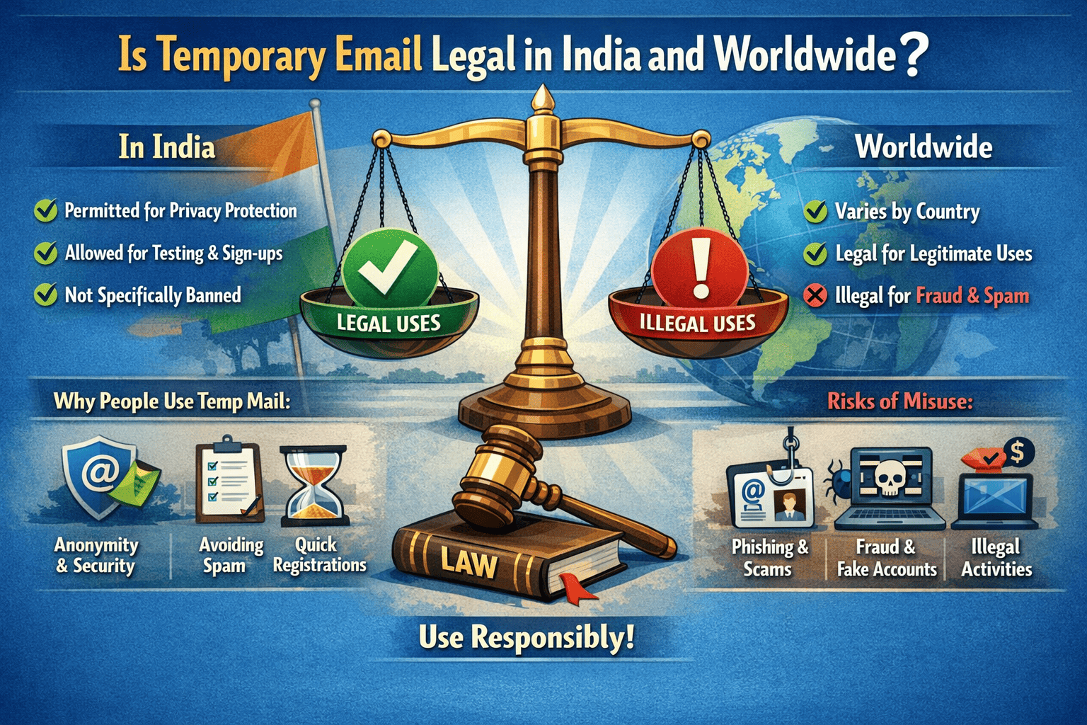 Is Temporary Email Legal in India and Worldwide?